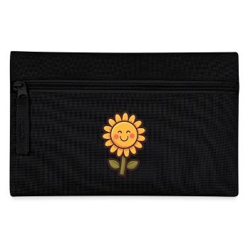 Soft comic book style sunflower flowers - Pencil Case - black - Front