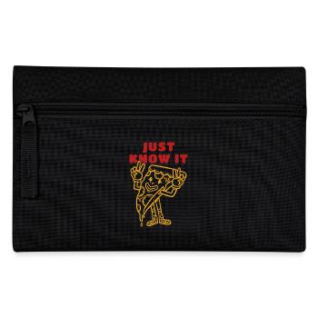 Pizza Fast Food Essen Geschenk Spruch Lustiges - Federtasche - Schwarz - Vorne