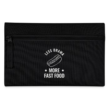 Hotdogs Fast Food Essen Geschenk Spruch Lustiges - Federtasche - Schwarz - Vorne