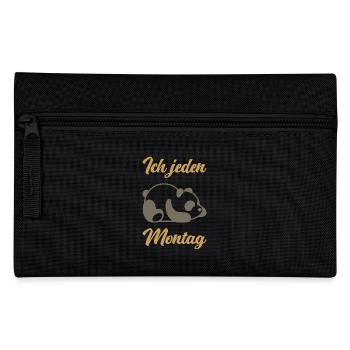 Lustig Panda Pandabär Spruch Geschenk Geschenkidee - Federtasche - Schwarz - Vorne