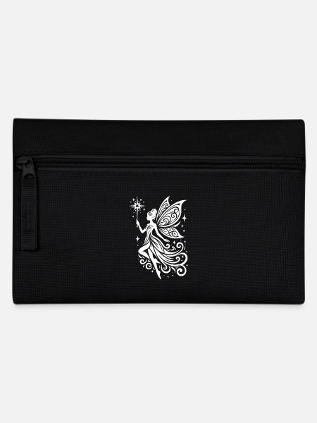 Imaginative fairy with ornate wings - Pencil Case - black