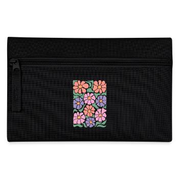 Fleurs de flore bohème - Trousse - noir - Devant