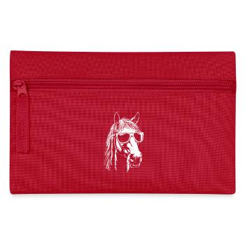 Horse Sunglasses - Pencil Case - red - Front