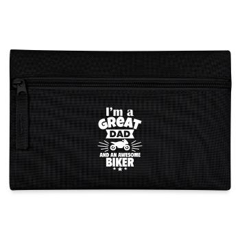 Je suis un super papa et un vrai motard - Trousse - noir - Devant