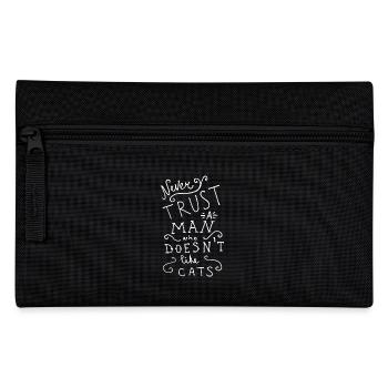Never Trust A Man Who Doesn't Like Cats - Pencil Case - black - Front