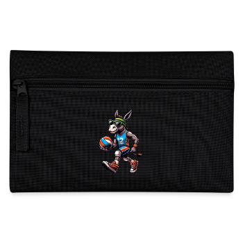 Cooler Volleyball-Esel Mit Stil - Federtasche - Schwarz - Vorne