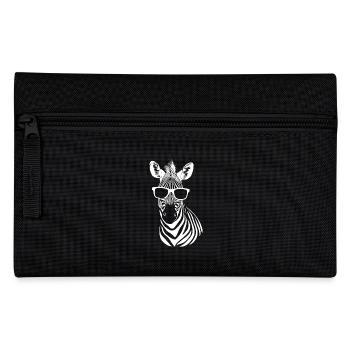 Cool Zebra Sunglasses Summer Beach - Pencil Case - black - Front