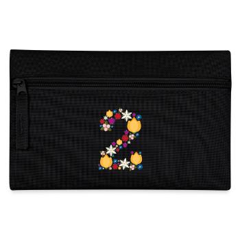 Fleurs 2 - Trousse - noir - Devant