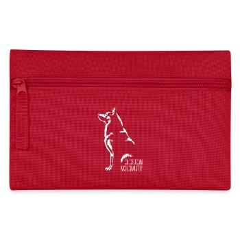 Alaskan Malamute Silhouette Hunde Hund Wilsigns - Federtasche - Rot - Vorne