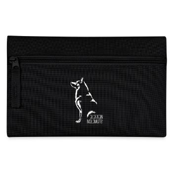 Alaskan Malamute Silhouette Dogs Dog Wilsigns - Pencil Case - black - Front