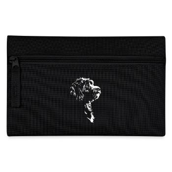 Bernedoodle Silhouette Dog Dog Wilsigns - Pencil Case - black - Front