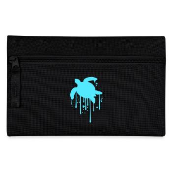 Water turtle drop slime wet drips cool - Pencil Case - black - Front