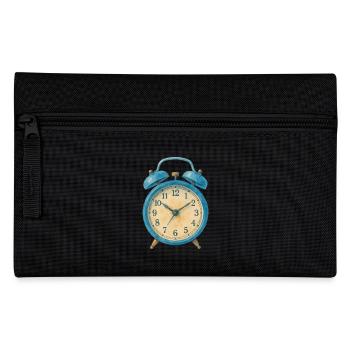 Alarm Clock Watercolor - Pencil Case - black - Front