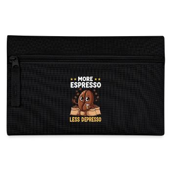 Espresso More Espresso Less Depresso - Pencil Case - black - Front