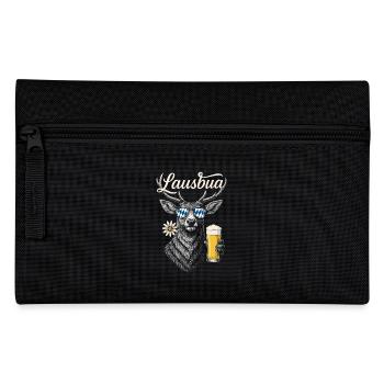 Lausbua Trachtenshirt Trachtenhemd T-Shirt Herren - Federtasche - Schwarz - Vorne