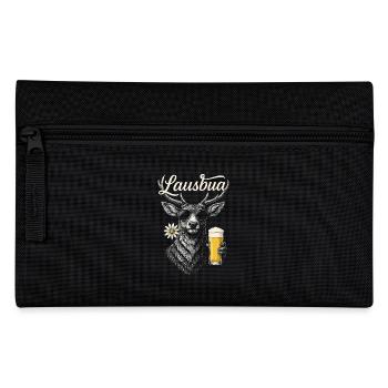 Lausbua Trachtenshirt Trachtenhemd T-Shirt Herren - Federtasche - Schwarz - Vorne