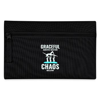 Anmutiges Chaos Synchronschwimm-Teamschwimmer - Federtasche - Schwarz - Vorne