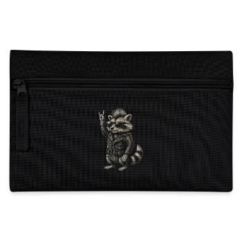 Rock Musique raton laveur Drôle Humour Idée cadeau - Trousse - noir - Devant