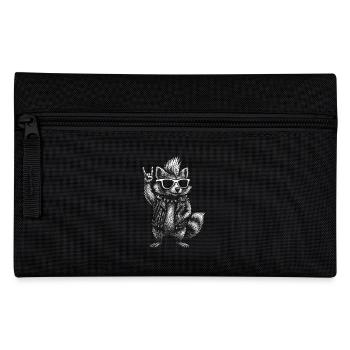 Rock Musique raton laveur Drôle Humour Idée cadeau - Trousse - noir - Devant