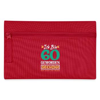 Funny 60th Birthday Birthday Shirt Gift - Pencil Case - red - Front