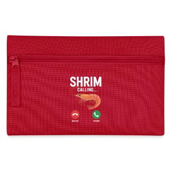 Shrim is calling - Funny Brainrot Memes - Pencil Case - red - Front