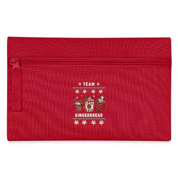 Team Gingerbread - lustige Weihnachten - Federtasche - Rot - Vorne