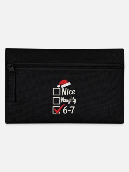Nice Naughty 67 Christmas Meme - Pencil Case - black