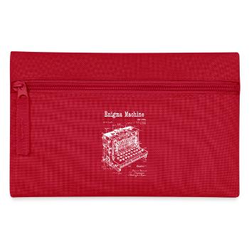 Plan de la machine Enigma - Trousse - rouge - Devant