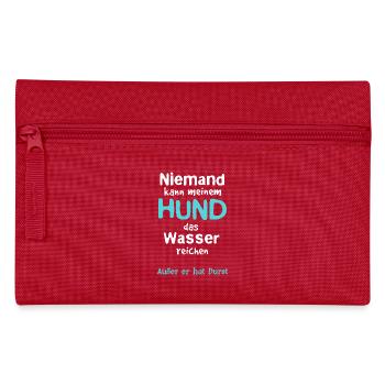 Dog water - Pencil Case - red - Front