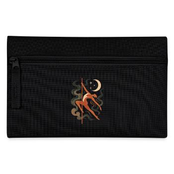 Femme abstraite dansant au pole dance au clair de lune et au clair d’étoiles - Trousse - noir - Devant