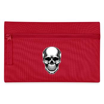Conception de crâne pour fans de rock et de metal - Trousse - rouge - Devant
