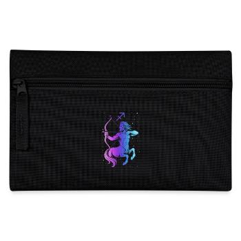 Sagittarius – Neon Zodiac Sign - Pencil Case - black - Front