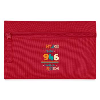 Anniversaire 80 ans - Vintage - Juillet 1946 - Trousse - rouge - Devant