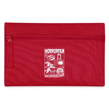Horrorfilm Nostalgie VHS Kino Retro - Federtasche - Rot - Vorne