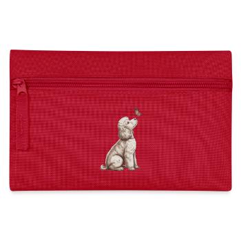 Banksy Style Pudel Geschenk für Dog Lovers - Federtasche - Rot - Vorne