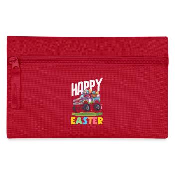 Joyeuse Pâques, douce chasse aux œufs du lapin, œufs de Pâques - Trousse - rouge - Devant