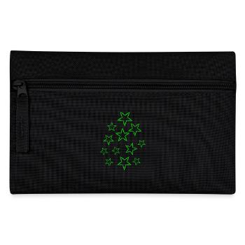Stars starry sky design vector green - Pencil Case - black - Front