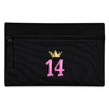 14 Zahl Trikot Krone - Federtasche - Schwarz - Vorne