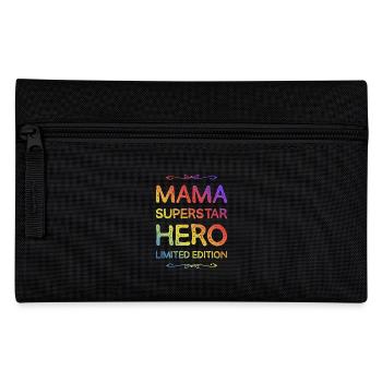 Best Mom Hero Saying - Pencil Case - black - Front