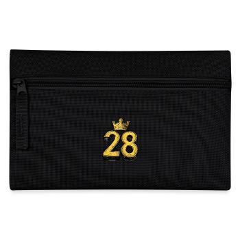28 Zahl Krone - Federtasche - Schwarz - Vorne