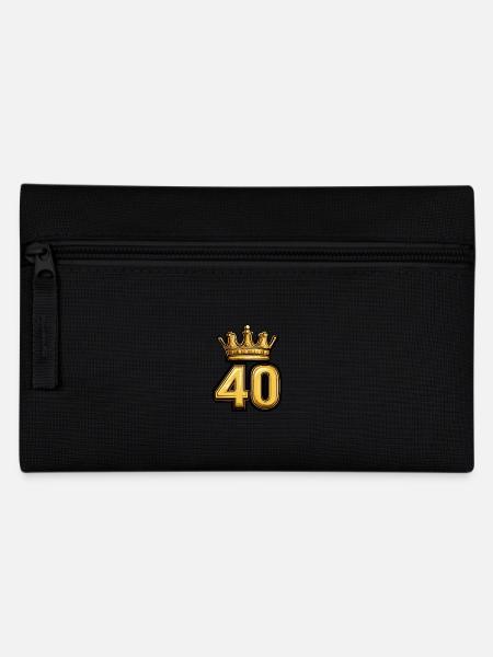 40 Zahl Krone - Federtasche - Schwarz