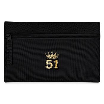 51 Zahl Krone - Federtasche - Schwarz - Vorne