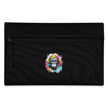Gorilla Animal Pop Art Head - Pencil Case - black - Front