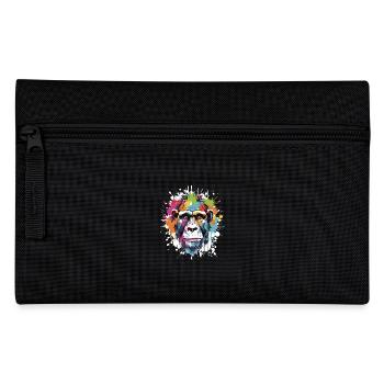 Monkey Animal Pop Art Head - Pencil Case - black - Front