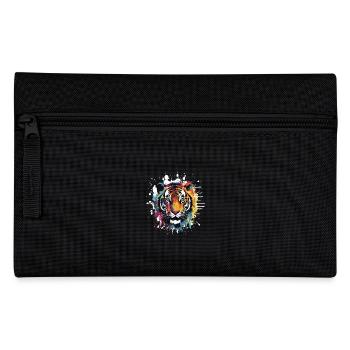 Tiger Animal Pop Art Head - Pencil Case - black - Front