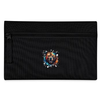 Bear Animal Pop Art Head - Pencil Case - black - Front
