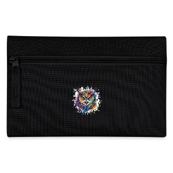 Owl Animal Pop Art Head - Pencil Case - black - Front
