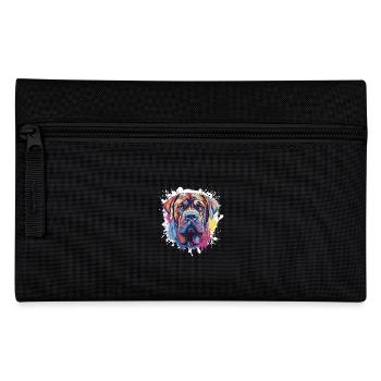 Mastiff Dog Animal Pop Art Head - Pencil Case - black - Front
