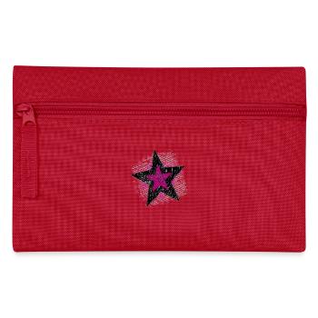 Big Star (black / purple) - Pencil Case - red - Front