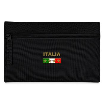 Italien Italy Gold Vier Sterne - Federtasche - Schwarz - Vorne